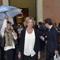 Simoneta Gómez-Acebo en el funeral de Alfonso Moreno de Borbón