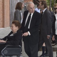 Los Duques de Soria, Alfonso y María Zurita en el funeral de Alfonso Moreno de Borbón