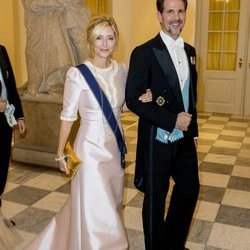 El Príncipe Pablo de Grecia y Marie Chantal de Grecia en la cena de gala del 50 cumpleaños de Federico de Dinamarca