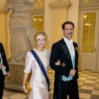 El Príncipe Pablo de Grecia y Marie Chantal de Grecia en la cena de gala del 50 cumpleaños de Federico de Dinamarca