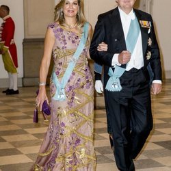 Los Reyes Guillermo y Máxima de Holanda en la cena de gala del 50 cumpleaños de Federico de Dinamarca