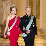 Los Reyes Felipe y Matilde de Bélgica en la cena de gala del 50 cumpleaños de Federico de Dinamarca