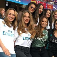 Las WAGs del Real Madrid celebrando la Champions League 2018