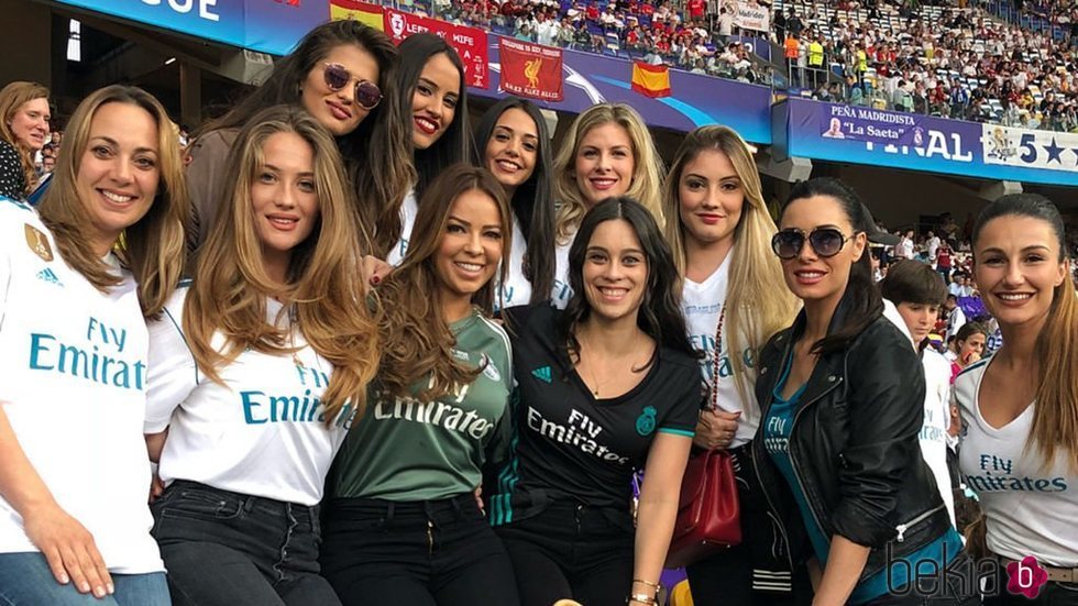 Las WAGs del Real Madrid celebrando la Champions League 2018