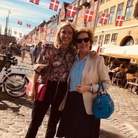 Marie Chantal de Grecia y Ana María de Grecia, felices y sonrientes en Copenhague
