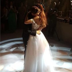 Sergi Roberto y Coral Simanovich bailando en su boda en Tel Aviv