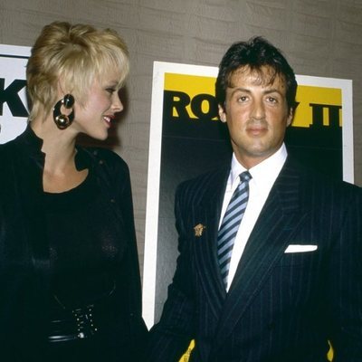 Sylvester Stallone y Brigitte Nielsen en la década de los '80