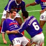 Zidane celebrando un gol en el Mundial de 1998