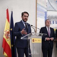 Màxim Huerta dando su primer discurso como Ministro de Cultura y Deportes