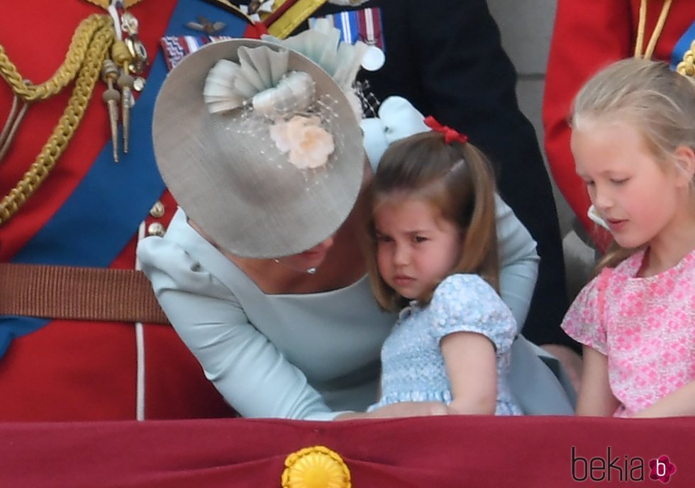 La Princesa Carlota de Cambridge enfadada en el Trooping The Colour 2018