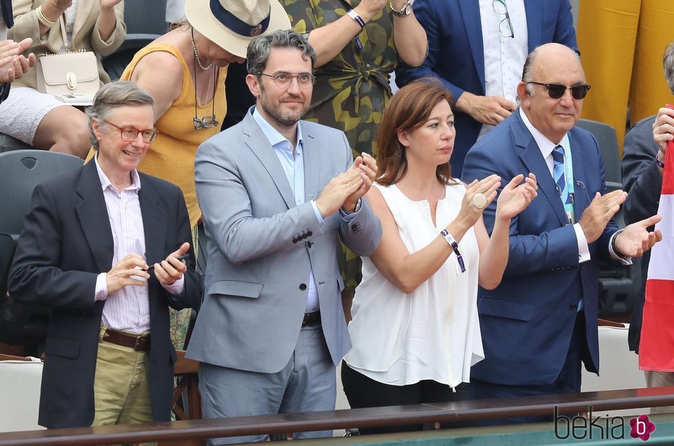 Màxim Huerta aplaude durante la final del Roland Garros 2018