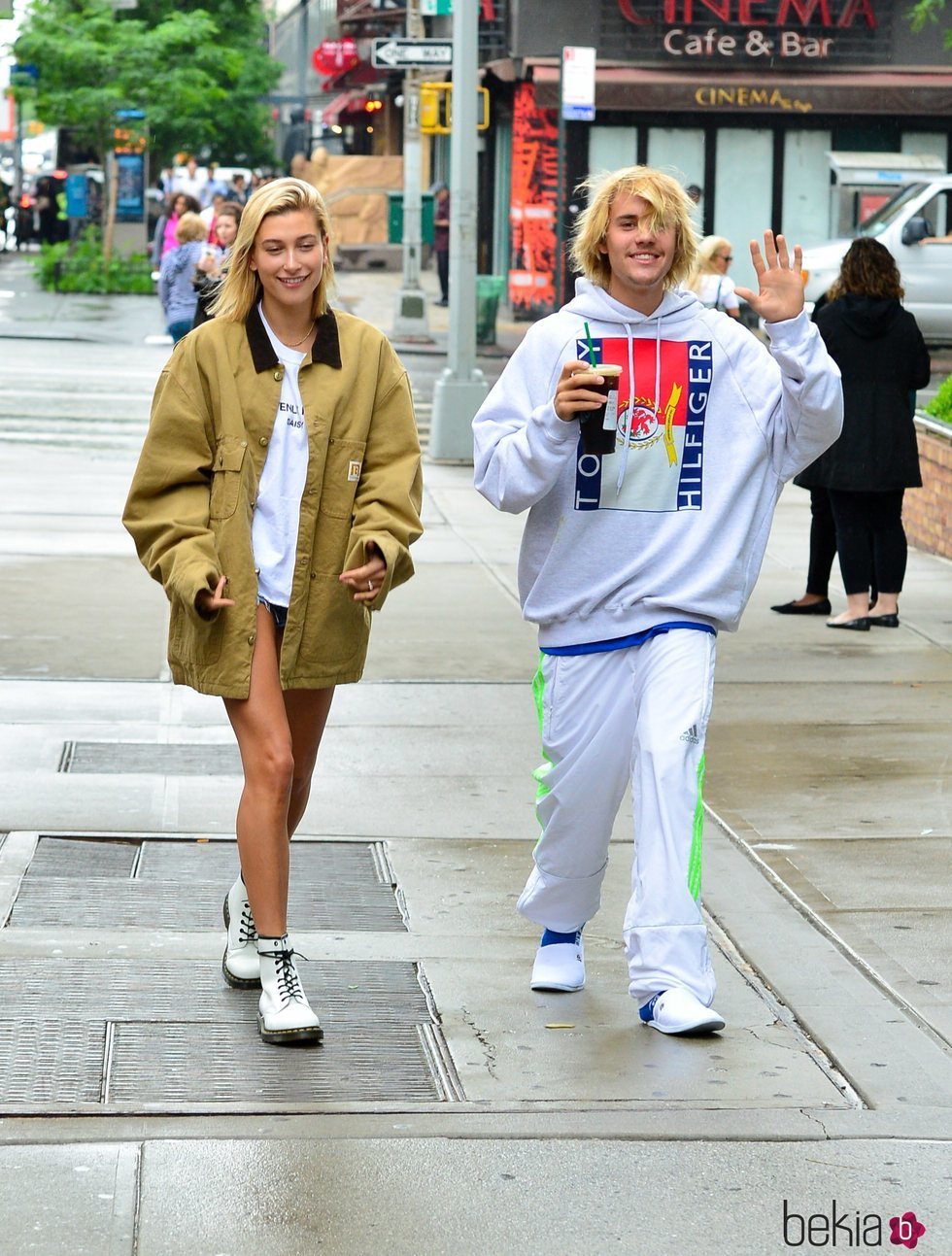 Justin Bieber y Hailey Baldwin pillados en el centro de Nueva York