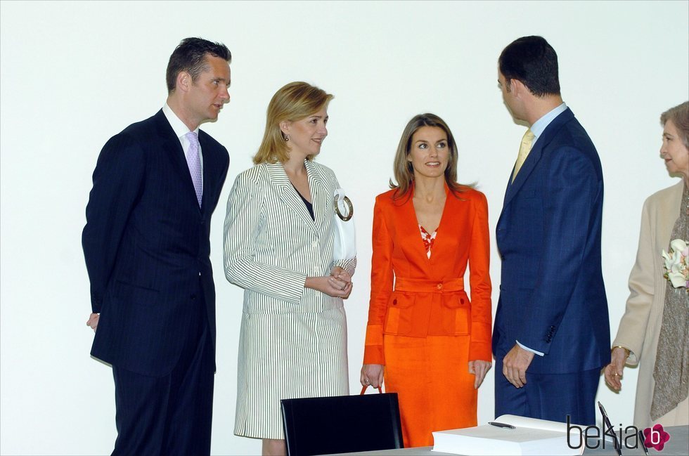 Los Reyes Felipe y Letizia, la Infanta Cristina e Iñaki Urdangarin