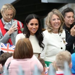 Meghan Markle  durante su visita a Cheshire