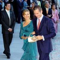 La Infanta Cristina e Iñaki Urdangarin en la boda de Beltrán Gómez-Acebo y Laura Ponte