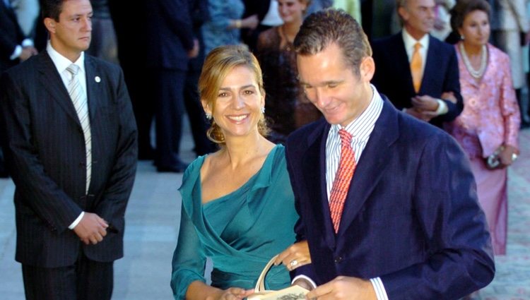 La Infanta Cristina e Iñaki Urdangarin en la boda de Beltrán Gómez-Acebo y Laura Ponte