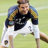 David Beckham con una Power Balance durante un partido