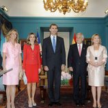 Cristina Garmendia, los Príncipes de Asturias, Sebastián Piñera y Cecilia Morel