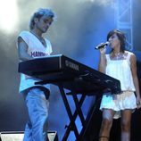 Nacho Cano y Ana Torroja durante uno de los conciertos de Mecano