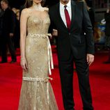 Ben Kingsley y Daniela Lavender en el estreno de 'Hugo' en Londres
