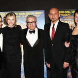 Asa Butterfield, Chloe Moretz, Martin Scorsese, Ben Kingsley y Helen McCrory en el estreno de 'Hugo'