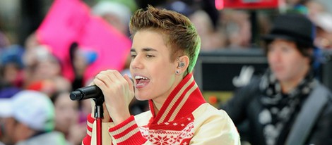 Justin Bieber, en una actuación en el centro de Nueva York