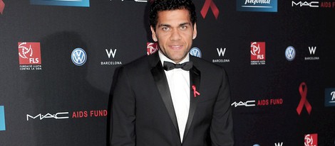 Dani Alves en la gala de la Fundación Lluita contra el sida