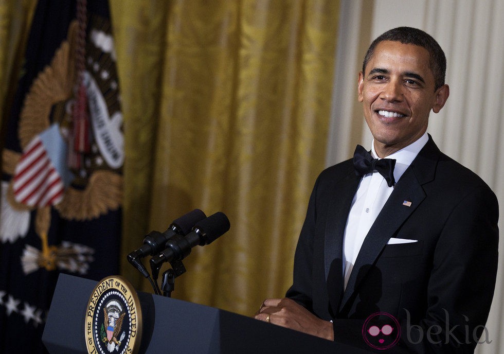 Barack Obama durante su discurso en la Gala Kennedy 2011
