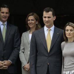 La Infanta Cristina e Iñaki Urdangarin con los Reyes Felipe y Letizia