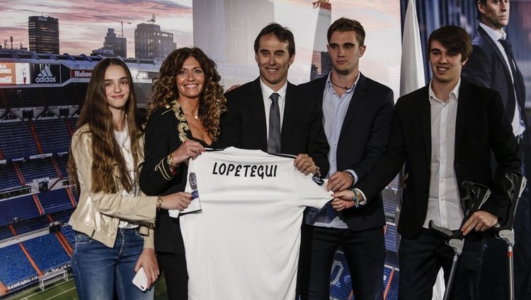 Julen Lopetegui en su presentación como entrenador del Real Madrid