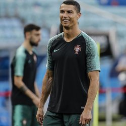 Cristiano Ronaldo en el último entrenamiento de Portugal antes de debutar en el Mundial de Rusia 2018