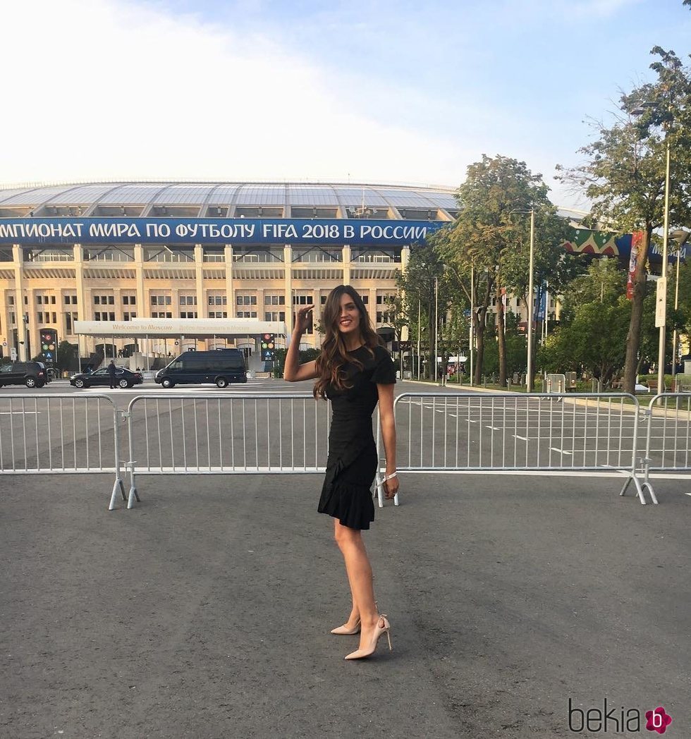 Sara Carbonero llegando a la gala de inauguración del Mundial de Rusia 2018