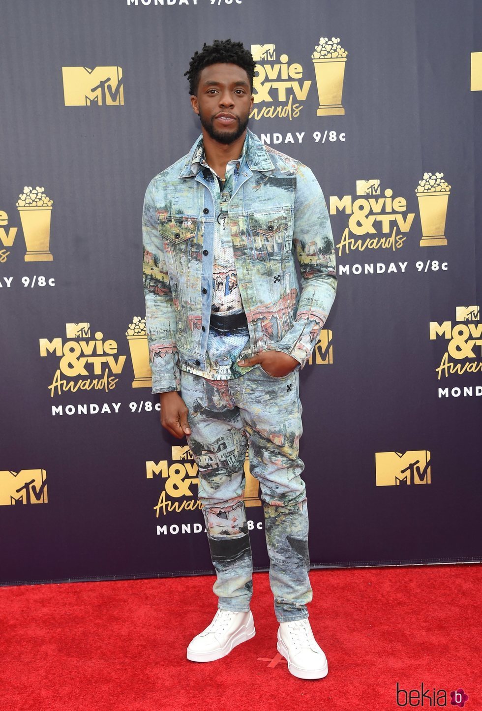 Chadwick Boseman en los premios MTV de cine y televisión de 2018