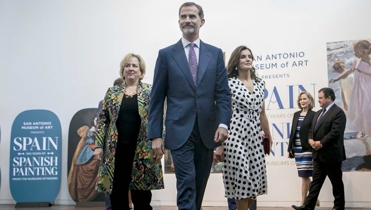 Los Reyes Felipe y Letizia visitando el Museo de Arte de San Antonio