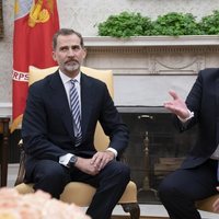 El Rey Felipe VI y Donaldo Trump en el interior de la Casa Blanca