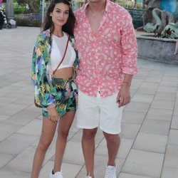 Diego Matamoros con su novia en la Summer Party 2018 del Parque Warner de Madrid