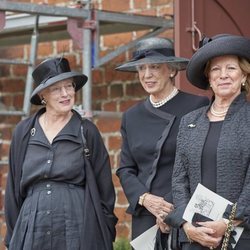 Margarita de Dnamarca, Benedicta de Dinamarca y Ana María de Grecia en el funeral de su prima Elisabeth de Dinamarca