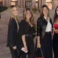 Elena Galera, Antonella Roccuzzo, Núria Cunillera y Daniella Semaan durante la Bridal Fashion Week de Barcelona de 2018