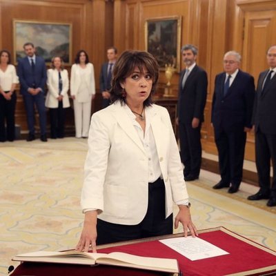 Dolores Delgado prometiendo su cargo como Ministra de Justicia