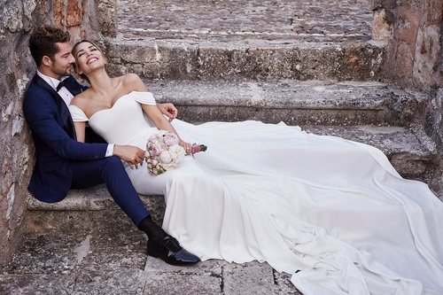 David Bisbal y Rosanna Zanetti el día de su boda