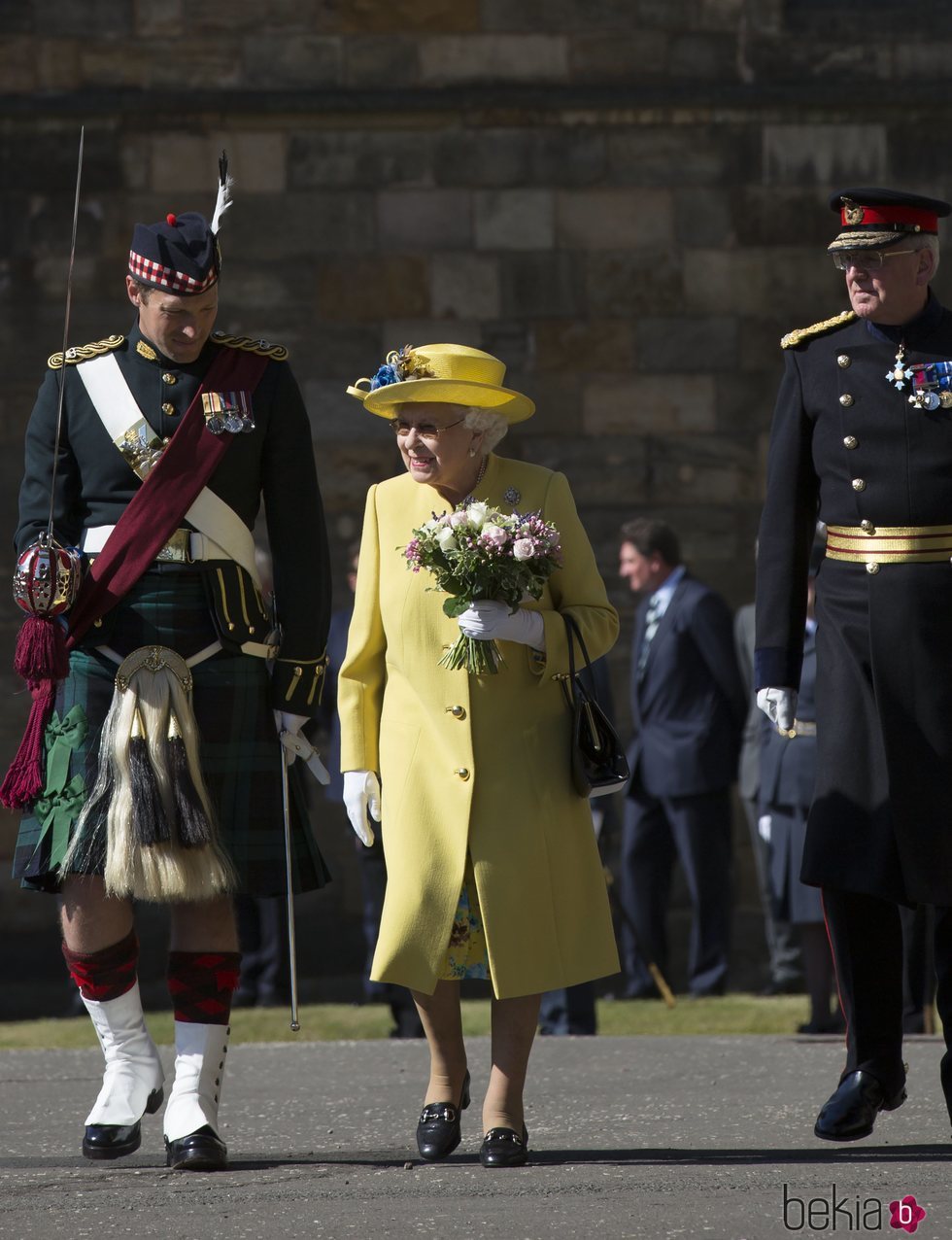 La Reina Isabel en la ceremonia de las llaves en Edimburgo
