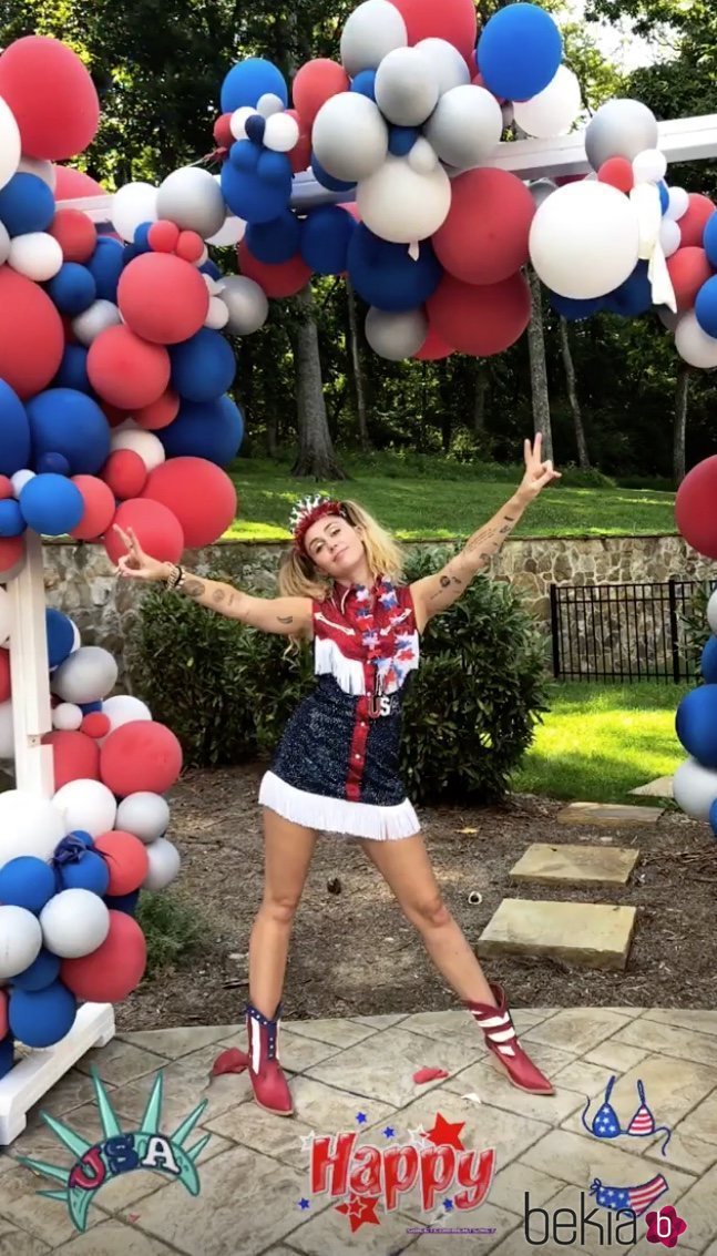 Miley Cyrus celebra el Día de la Independencia de Estados Unidos