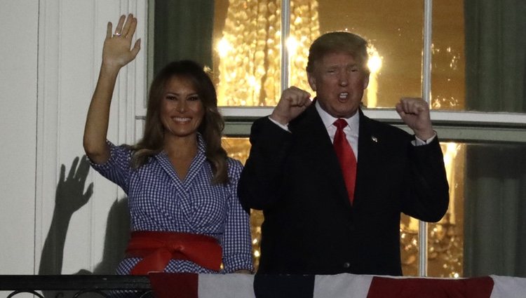 Donald Trump y Melania Trump en el Día de la Independencia