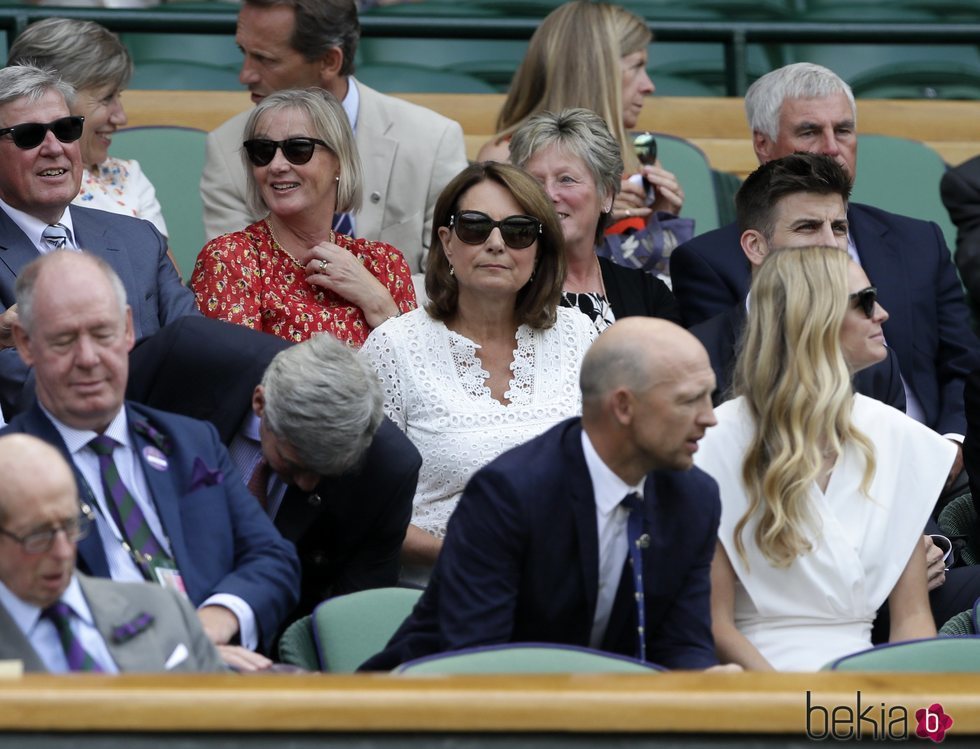 Carole Middleton y Gerard Piqué en Wimbledon 2018