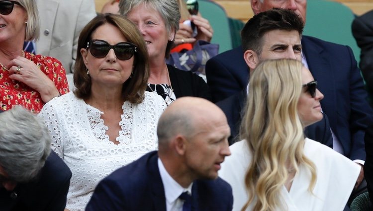 Carole Middleton y Gerard Piqué en Wimbledon 2018