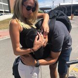 Álvaro Morata se despide de Alice Campello dándole un besito en la barriga
