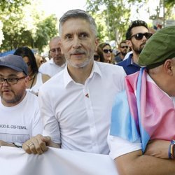 El Ministro del Interior Grande-Marlaska durante la manifestación del Orgullo 2018