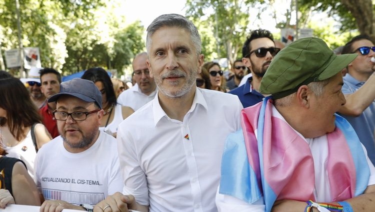 El Ministro del Interior Grande-Marlaska durante la manifestación del Orgullo 2018