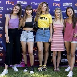 Aitana, Amaia, Miriam, Ana Guerra y Nerea en el cásting de 'OT 2018' en Madrid