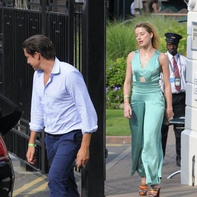 Amber Heard y su nuevo novio Vito Schnabel en Wimbledon